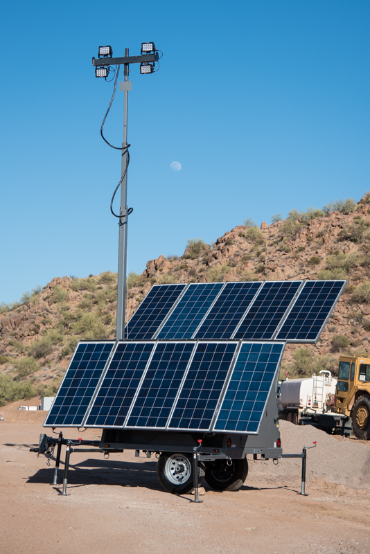 Construction Lighting Go solar and save money with a Solight tower